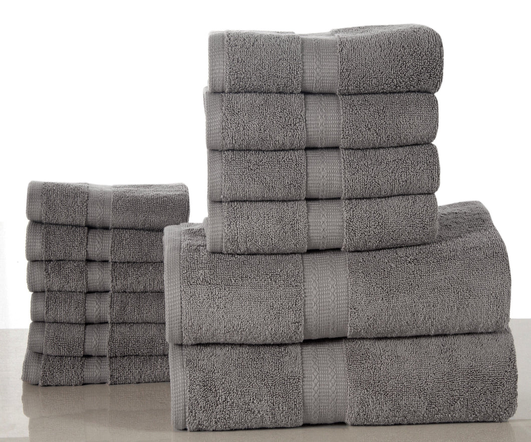 12 Piece Towel Set in Platinum