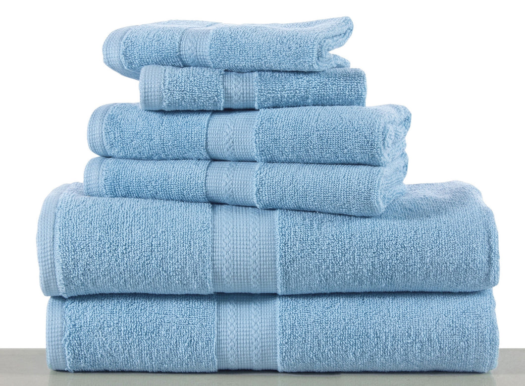 6 Piece Towel Quick dry Set in Blue