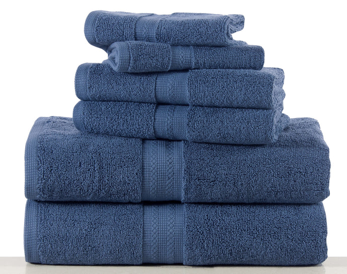 6 Piece Towel Quick dry Set in Denim