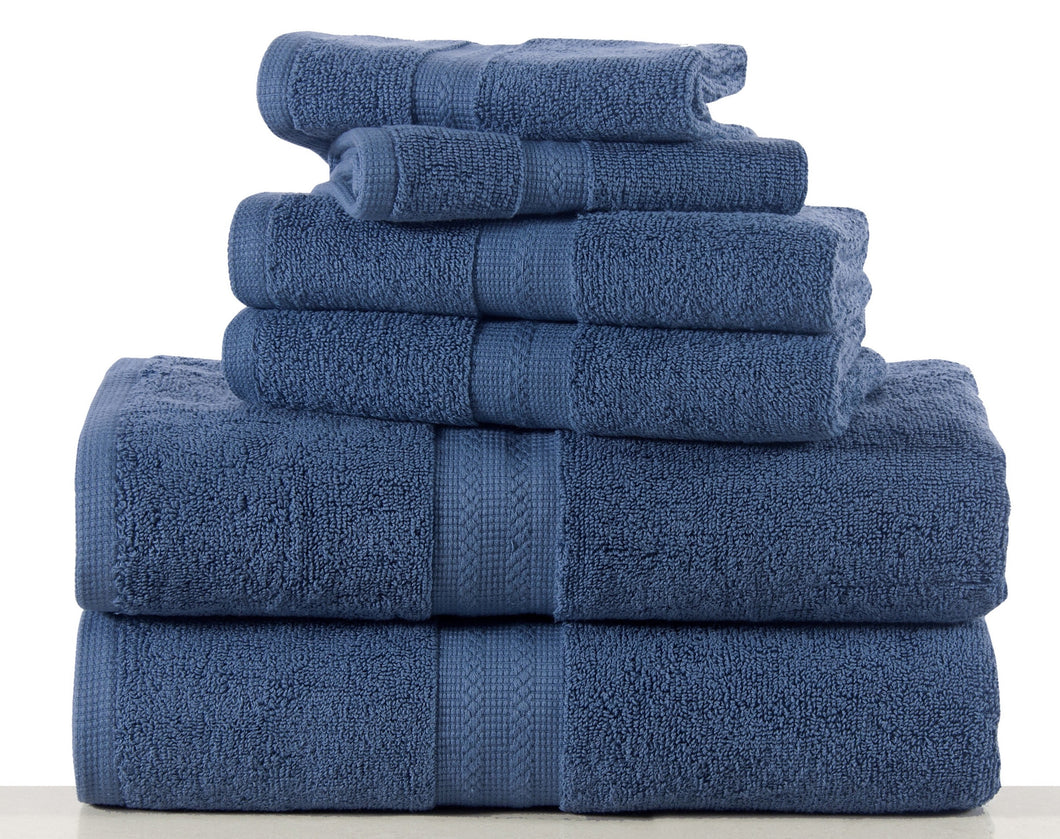 6 Piece Towel Quick dry Set in Denim