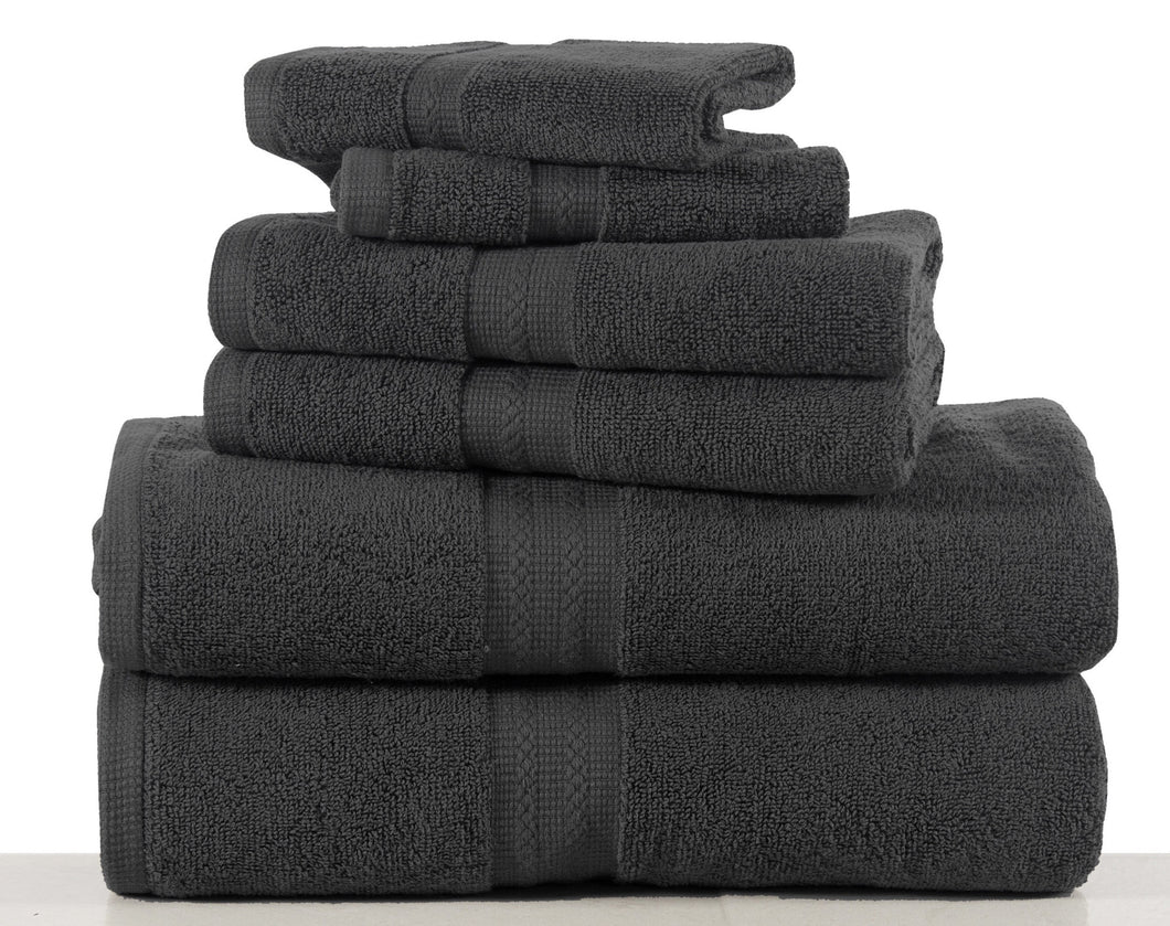 6 Piece Towel Quick dry Set in Grey