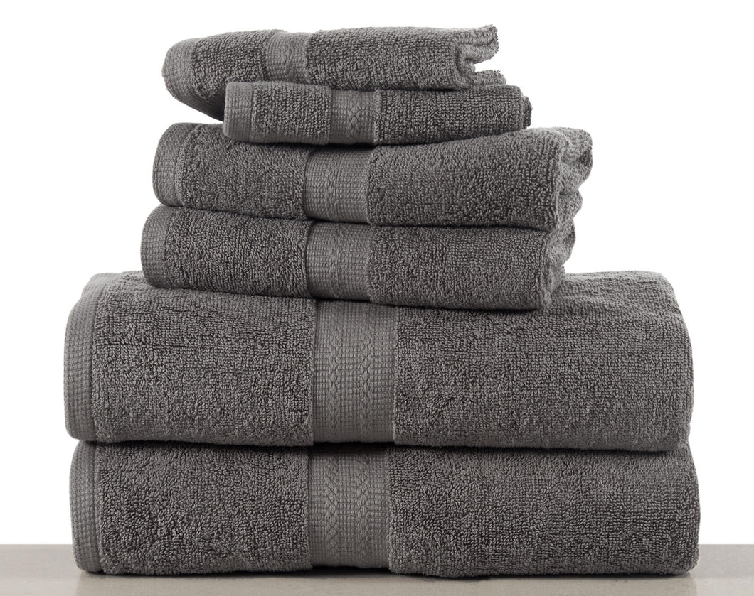 6 Piece Towel Quick dry Set in Platinum