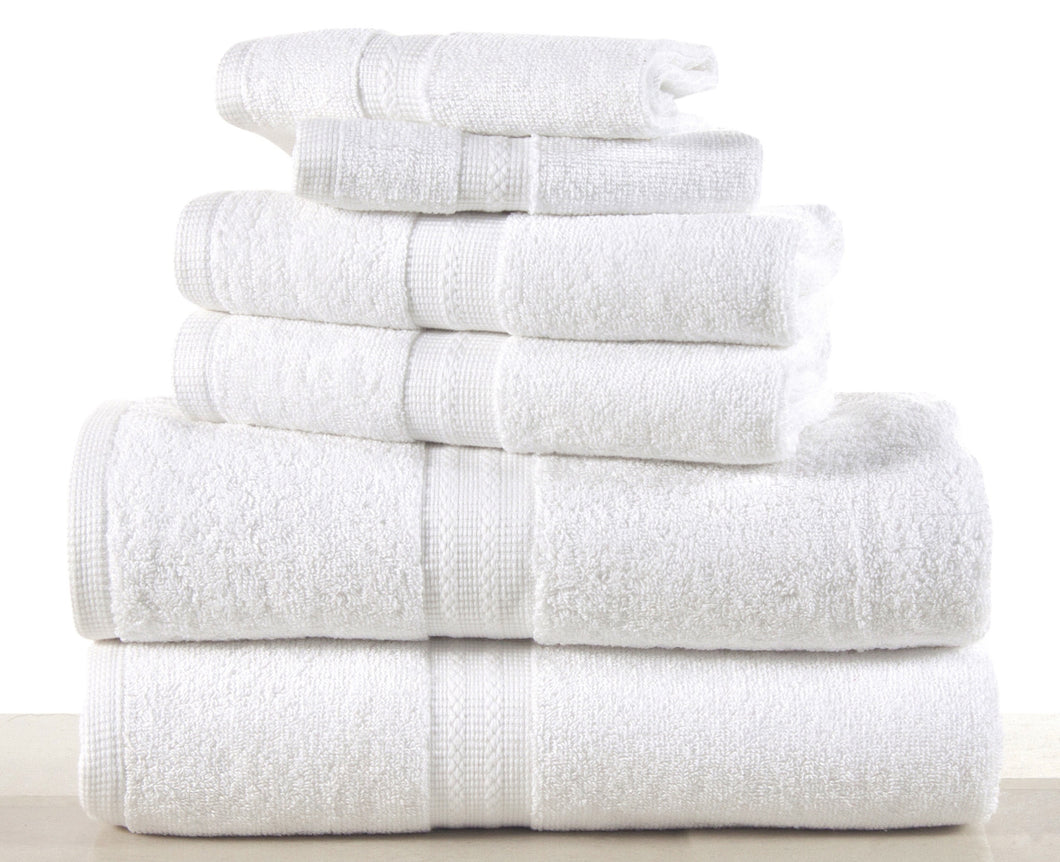 6 Piece Towel Quick dry Set in White