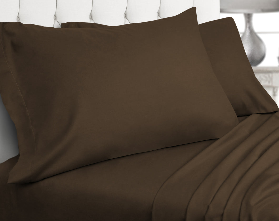 Mirabelle Bamboo Sheets 4pc Set Full in Chocolate