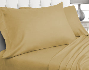 Mirabelle Bamboo Sheets 4pc Set Queen in Gold