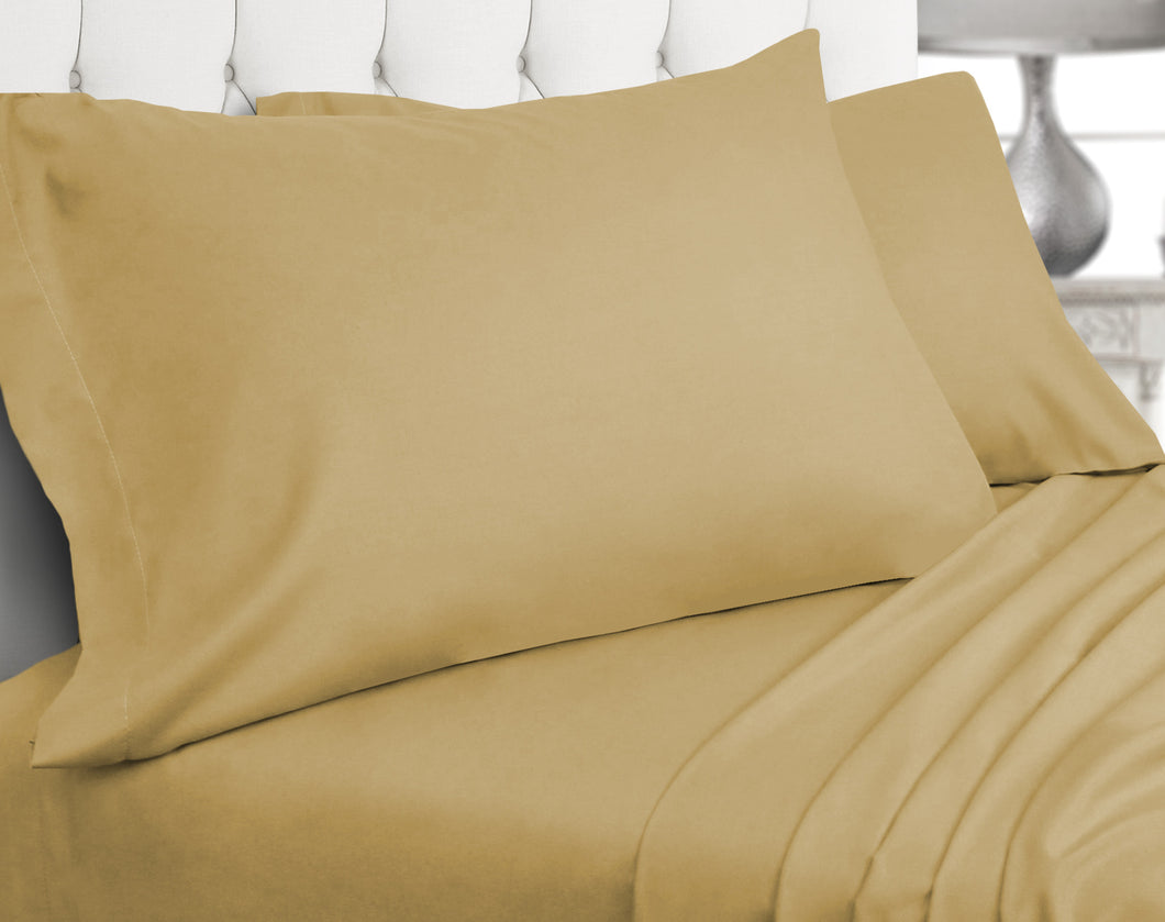 Mirabelle Bamboo Sheets 4pc Set Queen in Gold