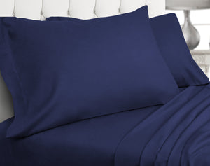 Mirabelle Bamboo Sheets 4pc Set Queen in Navy