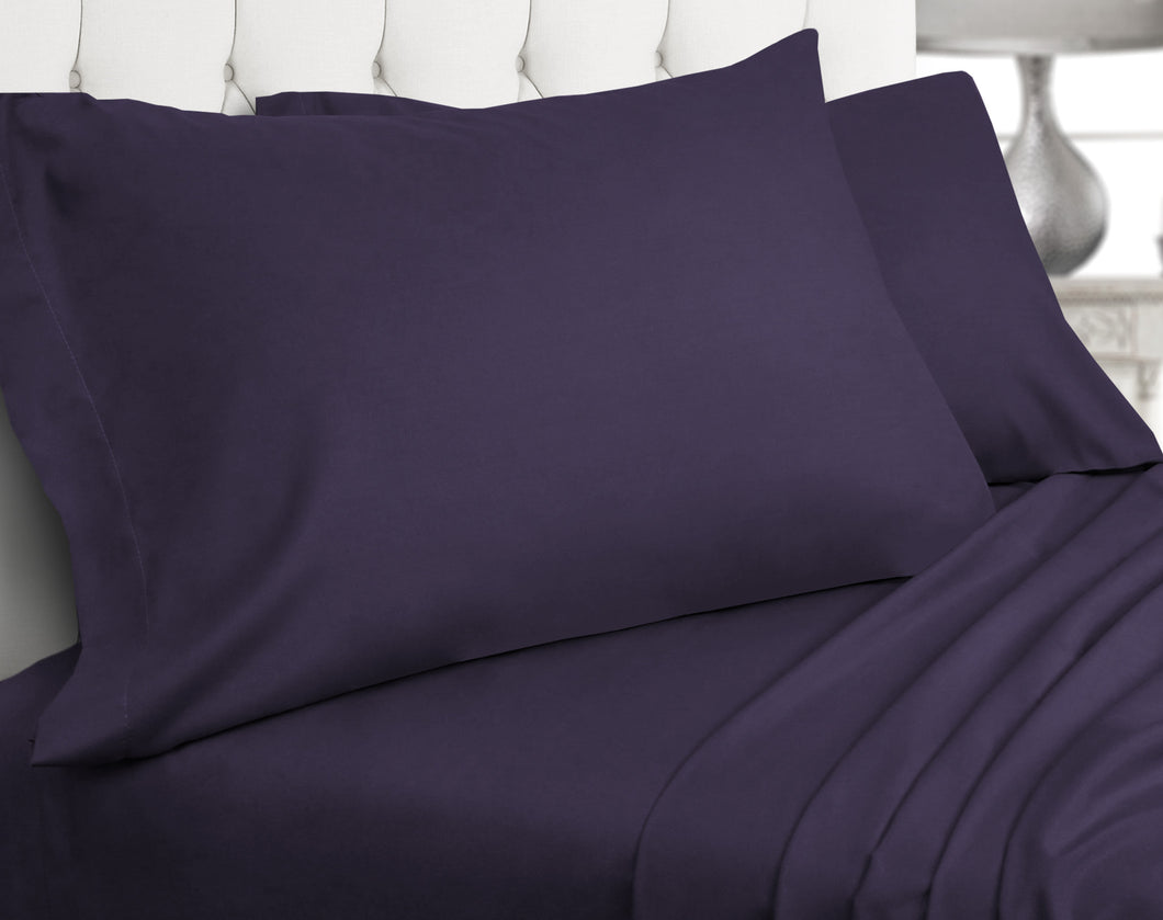 Mirabelle Bamboo Sheets 4pc Set King in Plum