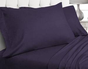 Mirabelle Bamboo Sheets 4pc Set Full in Plum