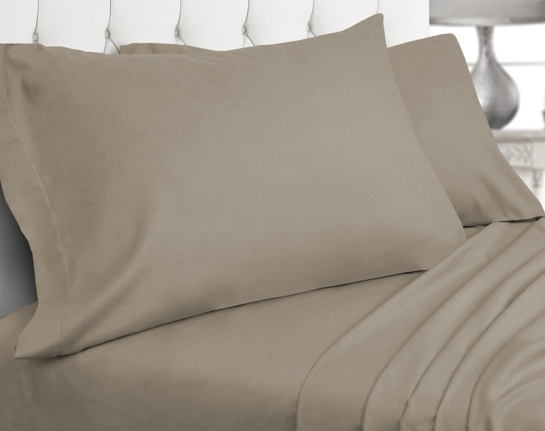 Mirabelle Bamboo Sheets 4pc Set Full in Taupe