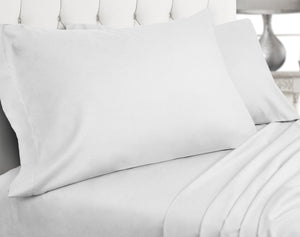 Mirabelle Bamboo Sheets 4pc Set Full in White