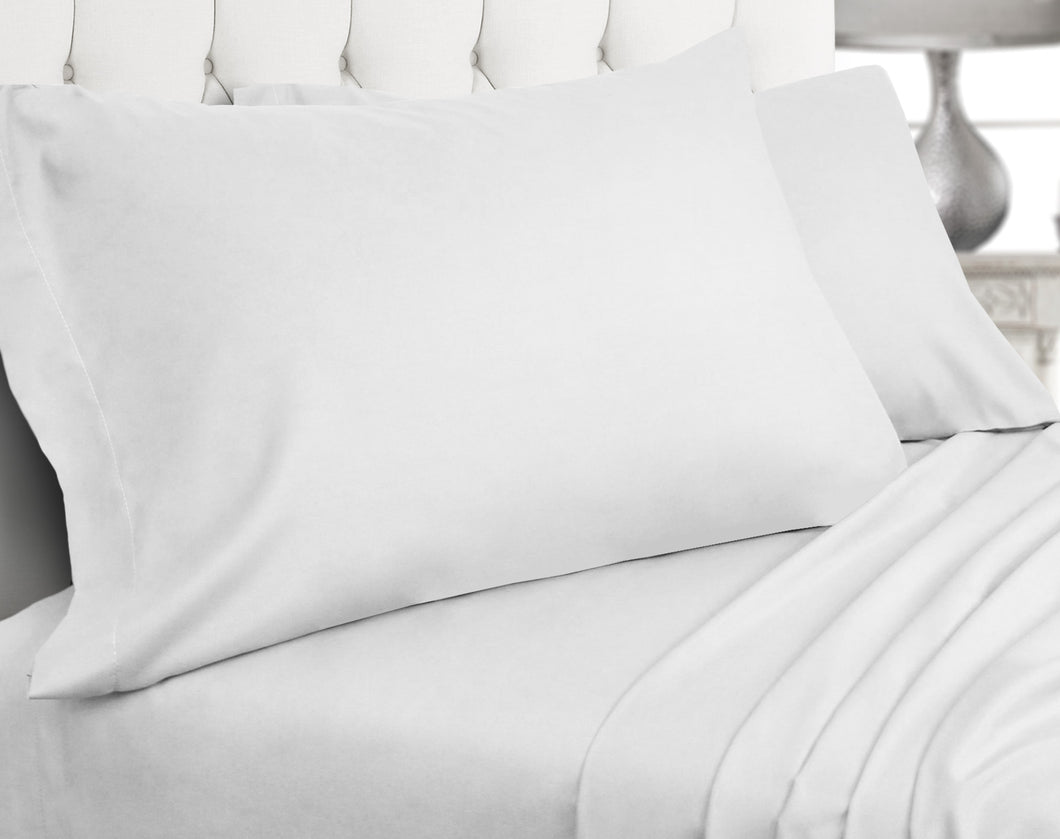Mirabelle Bamboo Sheets 4pc Set Full in White
