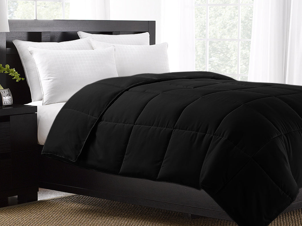 Black Exquisite Hotel Collection Down Alternative Comforter / King Size