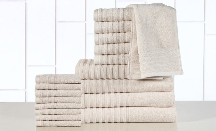 18 Piece Bath Towel Set in Linen