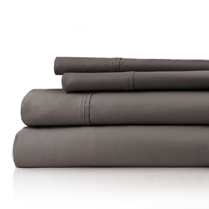 Capri 1200tc Cotton Sheets - King - 4pc in Charcoal