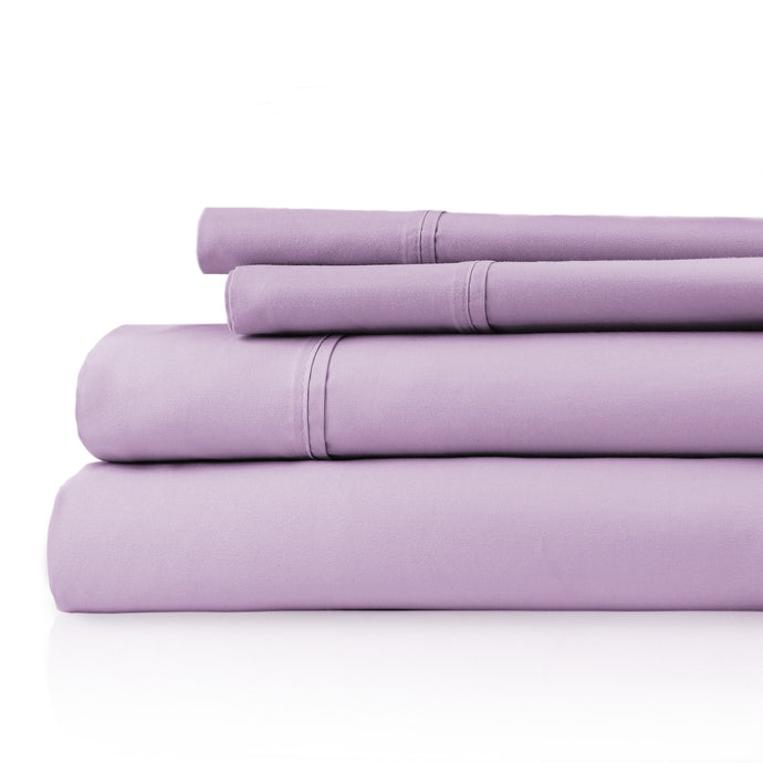 Capri 1200tc Cotton Sheets - King - 4pc in Dusted Plum