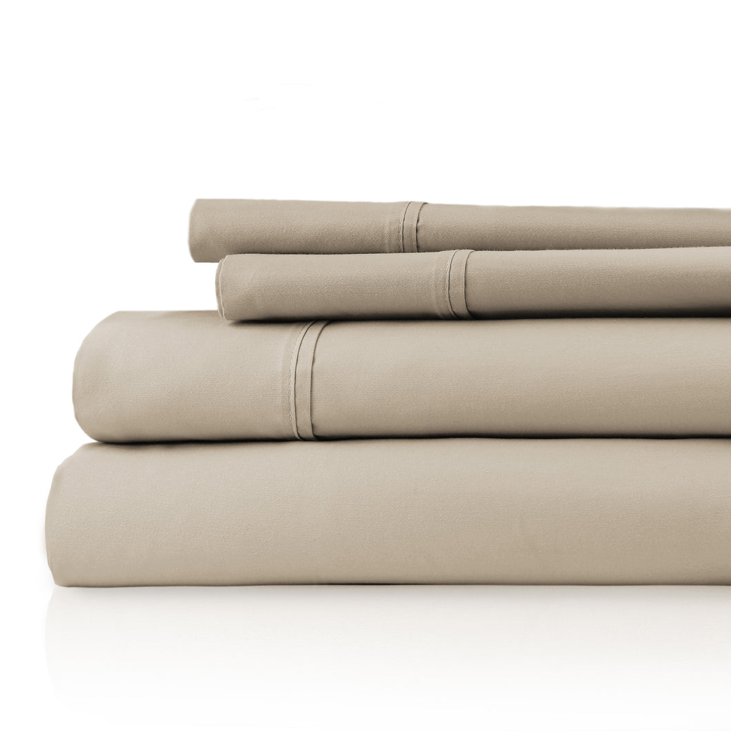 Capri 1200tc Cotton Sheets - King - 4pc in Linen