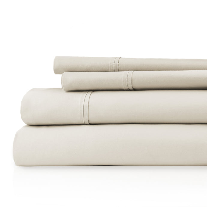 Capri 1200tc Cotton Sheets - King - 4pc in Pebble