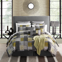 Chandler 16 Piece Queen Comforter In Gray