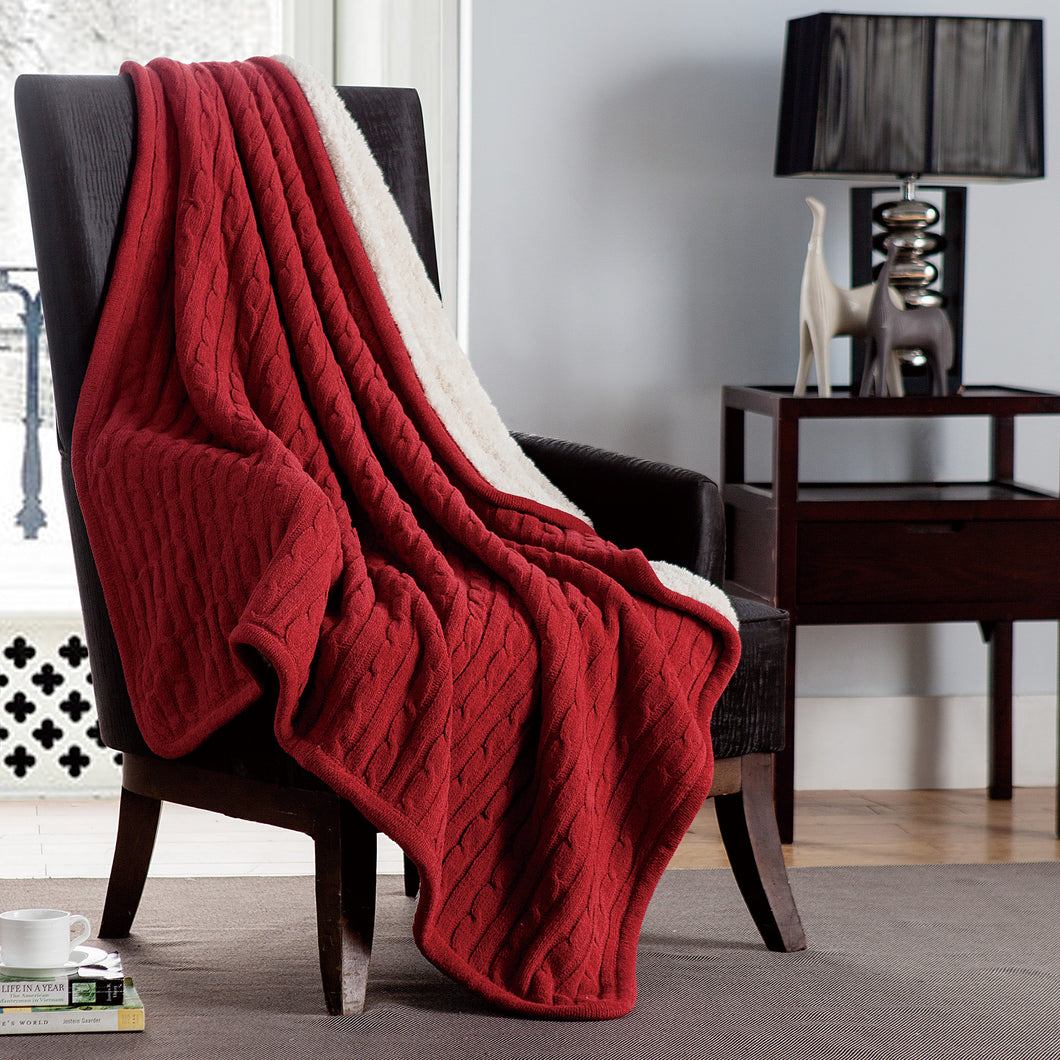 Denali Sweater Knit Sherpa In Red