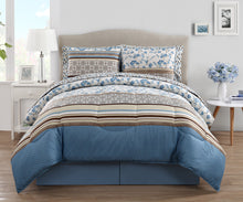 Delancey 10 Piece Bed In A Bag In King Blue