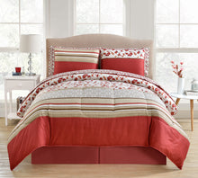 Delancey 10 Piece Bed In A Bag In King Red