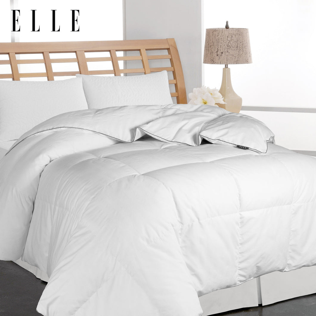 ELLE Down Microfiber pin stripe comforter in Full-Queen