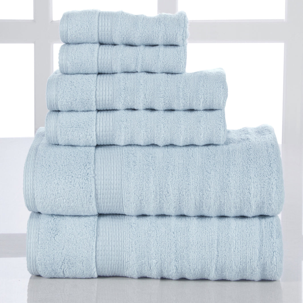 6 Piece-Towel Set in Blue