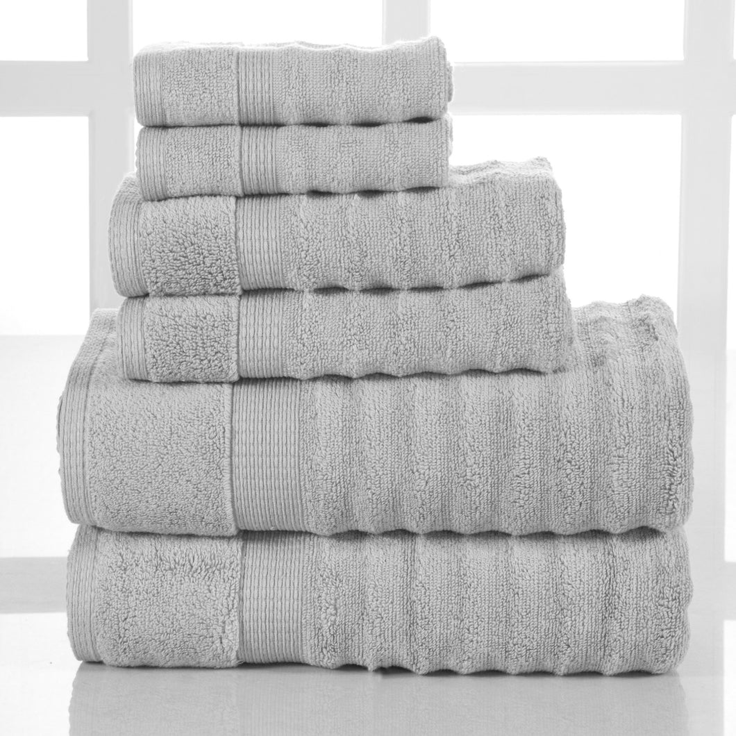 6 Piece-Towel Set in Silver