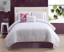 Florea 10 Piece Reversible Queen Bed In A Bag In Purple