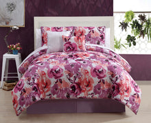 Florea 10 Piece Reversible Queen Bed In A Bag In Purple