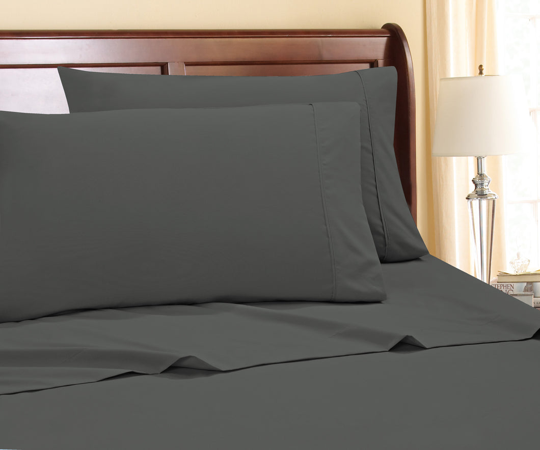 4-Piece 800 Thread Count Cotton-Rich Sheet Ensemble in California King Grey