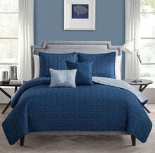 Hayden 5 Piece Quilt Set King In Navy