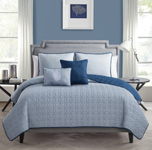 Hayden 5 Piece Quilt Set King In Navy