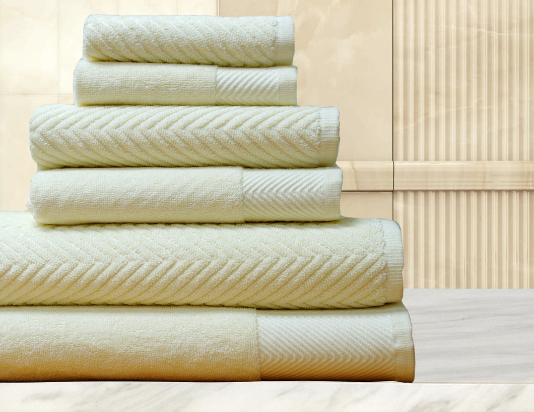 6 Piece Quick Dry Towel Set in Ivory