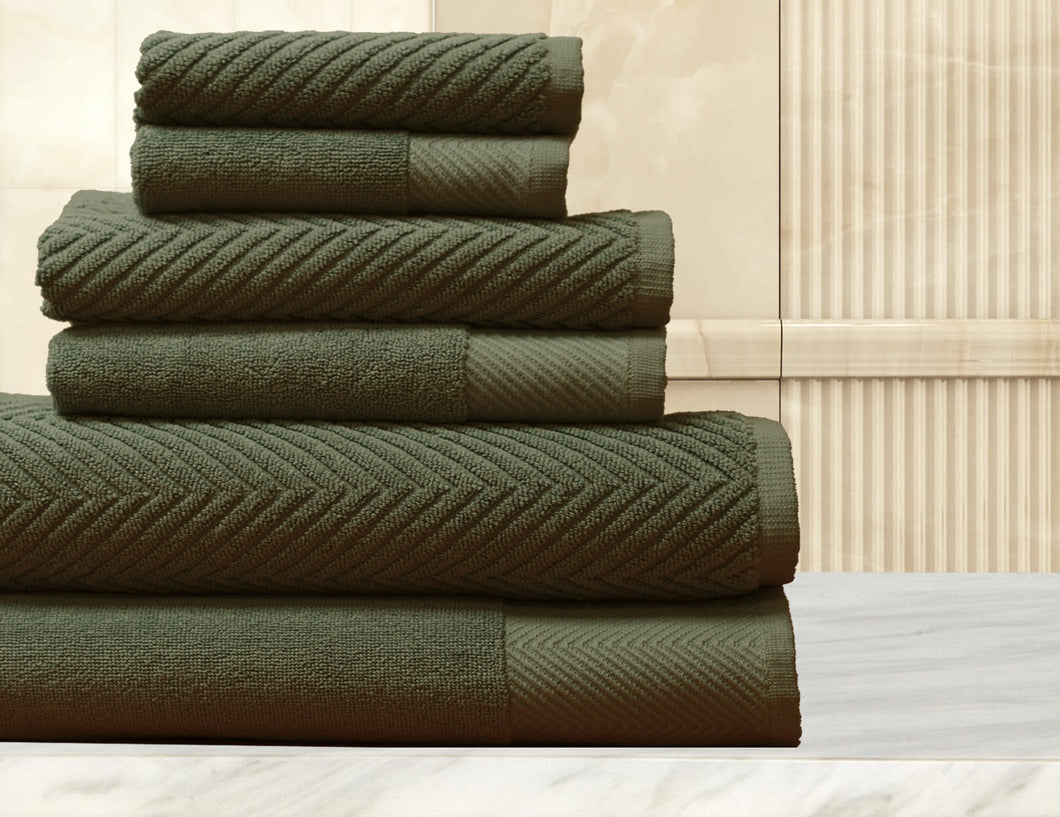 6 Piece Quick Dry Towel Set in Rosemary