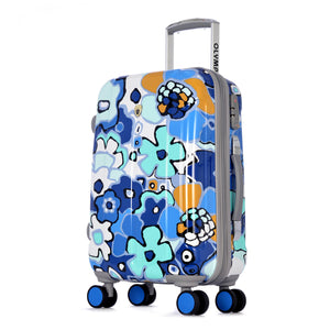 "Blossom Ii" 21" Carry-On Hardcase Spinner  In Blue