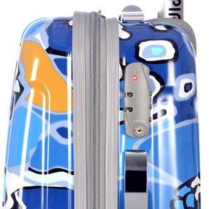 "Blossom Ii" 29" Large-Size Hardcase Spinner  In Aqua