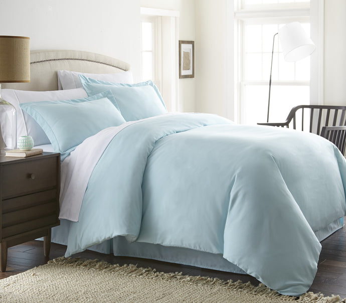 Home Collection™ Luxury Double Brushed 3 Piece Duvet Set in Full/Queen Aqua