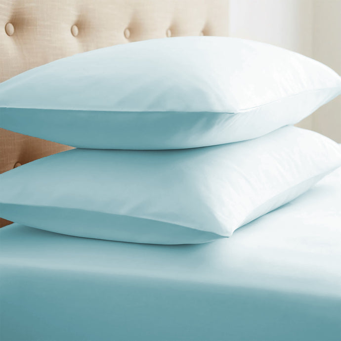 Home Collection™ Luxury Double Brushed 2 Piece Pillow Case Set in Standard Aqua