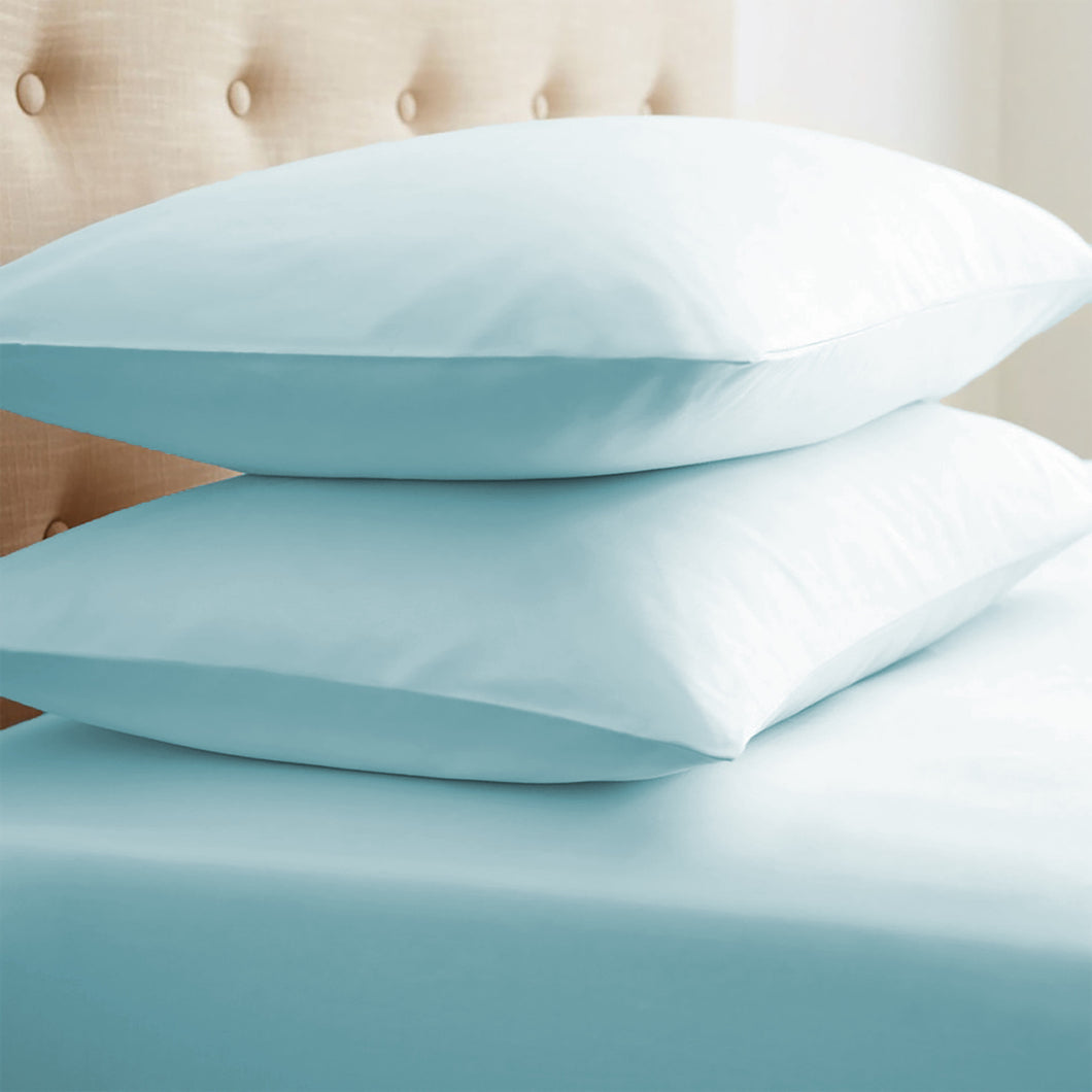 Home Collection™ Luxury Double Brushed 2 Piece Pillow Case Set in King Aqua