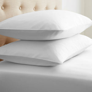 Home Collection™ Luxury Double Brushed 2 Piece Pillow Case Set in Standard White