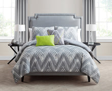Malina Queen 5 Piece 100% Cotton Comforter In Gray