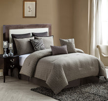 Mali 9 Piece Full Comforter Set In Brown
