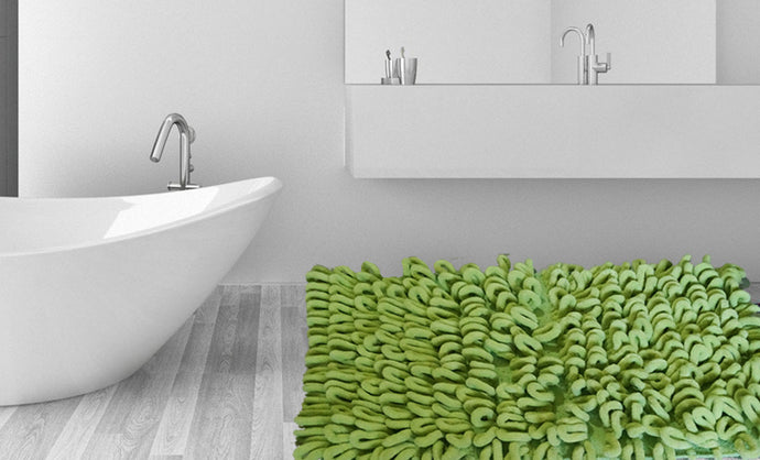 Chenile loop Bath Rug in Sage