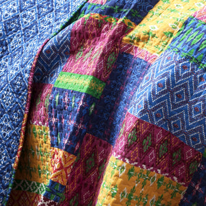 Misha 3-pc Fuchsia/Navy Quilt Set Full/Queen