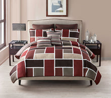 Morgan 7 Piece Quilt Set, King In Red