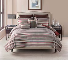 Morgan 7 Piece Quilt Set, King In Red