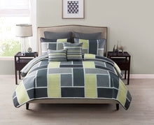 Morgan 7 Piece Quilt Set In King In Yellow