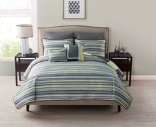Morgan 7 Piece Quilt Set In King In Yellow